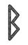 Rune Berkana. Ancient Scandinavian runes. Runes senior futarka. Magic, ceremonies, religious symbols. Predictions and amulets