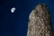 Rune stone and moon