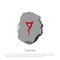 Rune stone on a white background in cartoon style. The object to