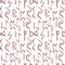 Runes magic watercolor scandinavian style seamless pattern on white background