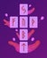 The runes of Scandinavia. Vector illustration of runic layout. Senior futark. Spiritual esoteric. Celtic cross. Divination and