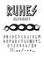Runic style hand drawn alphabet