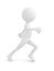 Runing man over white. 3d render