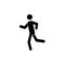 Runner action figure icon. Isolated on a white background.