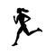 Runner athlete girl sport silhouette fitness health