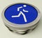 Runner Button Means Race Or Getting Fit