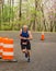 Runner Climbing Roanoke Mountain