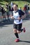 A runner competes in the Edinburgh Rock \'n\' Roll Half Marathon 2012