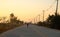 a runner in an empty road