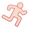 Runner flat icon. Run red icons in trendy flat style. Athlete gradient style design, designed for web and app. Eps 10.