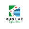 Runner foot health laboratory logo design