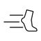 Runner foot line style icon