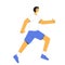 Runner. Joggers. Athlete. Young man running. Sports activity