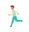 Runner Male Active Person Vector Illustration