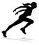 Runner Racing Track and Field Silhouette