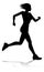 Runner Racing Track and Field Silhouette