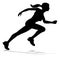 Runner Racing Track and Field Silhouette