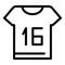 Runner shirt icon, outline style