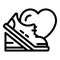 Runner shoes icon, outline style