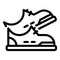 Runner sport shoes icon, outline style