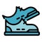 Runner sport shoes icon vector flat