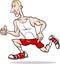 Runner sportsman cartoon illustration