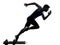 runner sprinter running sprinting athletics man silhouette isola