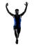 runner sprinter running sprinting athletics man silhouette isola