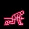 runner start neon glow icon illustration