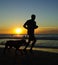 Runner at sunset, La Jolla Shore