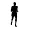 Runner vector silhouette. Athlete icon