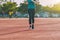Runner Women jogging or running in evening at sunlight,Lady run jogging or exercise,Woman Runner or Girl Running Good Healthy