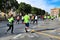 Runners competing in a running race in Murcia