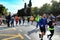 Runners competing in a running race in Murcia