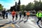 Runners competing in a running race in Murcia