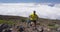 Runners - Fit Couple Trail Running In Rocky Mountain Landscape