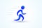 Runners fitness icon logo vector