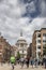 Runners near St Pauls Cathedral jog past tourists