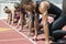 Runners Preparing For Race