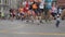 Runners in Slow Motion in a 6k  Road Race