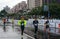 Runners sprint down the final stretch of road in the 2017 Taipei International Marathon