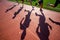 Runners on the track, silhouette, athletics sport photo
