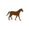 Running beautiful horse sport vector logo design template