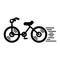 Running bicycle icon, simple style