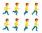 Running Boy Animation Sprite Set. 8 Frame Loop.