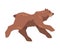 Running Brown Bear, Large Wild Predator Mammal Animal Cartoon Vector Illustration