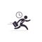 Running businessman Haste icon Vector. Time management concept. Illustration businessman hurrying