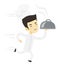 Running chef cook vector illustration.