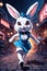 Running creepy little japanese alien anime bunny