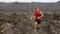 Running Determined Male Athlete Runner Jogging On Arid Landscape